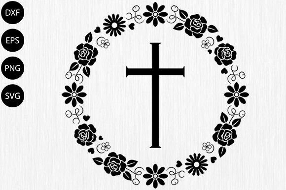 Christian Cross Floral Wreath SVG Review