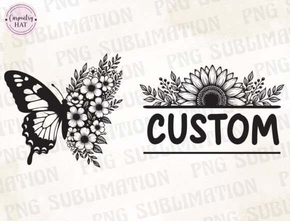 Custom Floral Butterfly SVG: Graphics for T-Shirt Designs and Blog Visuals