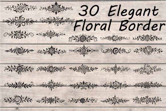 Elegant Floral Border for Crafts and Graphics