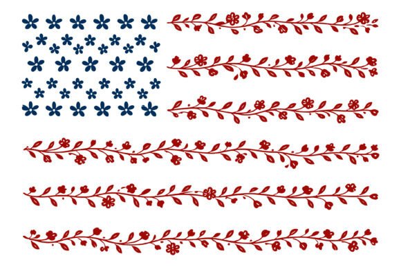 Floral American Flag Illustration Review
