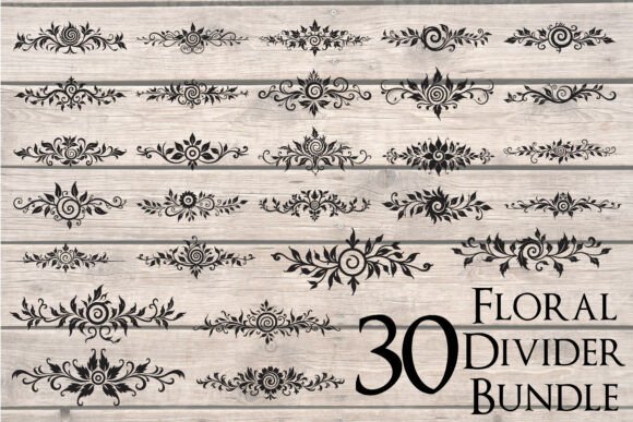 Floral Divider Bundle: Premium Graphics for Crafts & Design