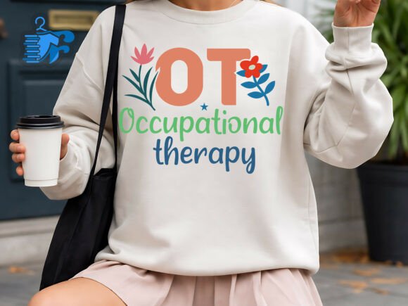 OT Occupational Therapy Floral SVG for T-Shirt Designs and Graphics