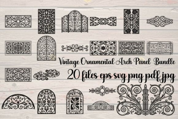 Vintage Arch Panel Bundle: Graphics & Illustrations