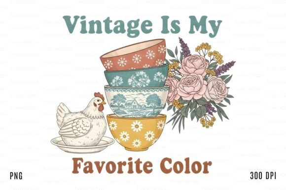 Vintage Bowl Floral SVG PNG Clipart Review