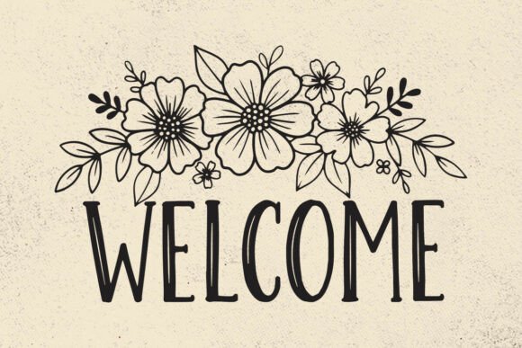 Welcome Sign SVG File for Crafts and Graphics