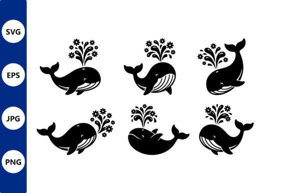 Whale Flower Grid: Graphics & Illustrations